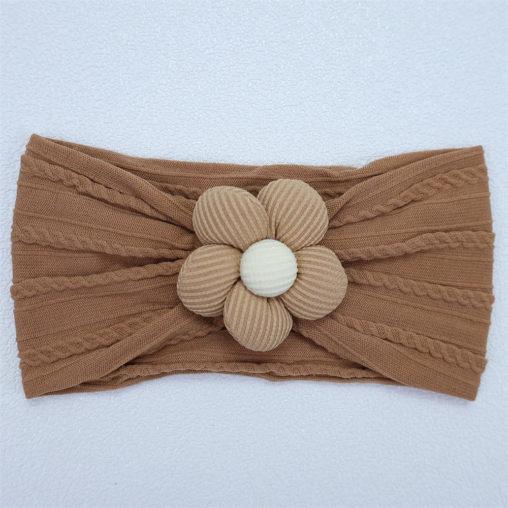 Baby Soft Elastic Flower Nylon Hairband
