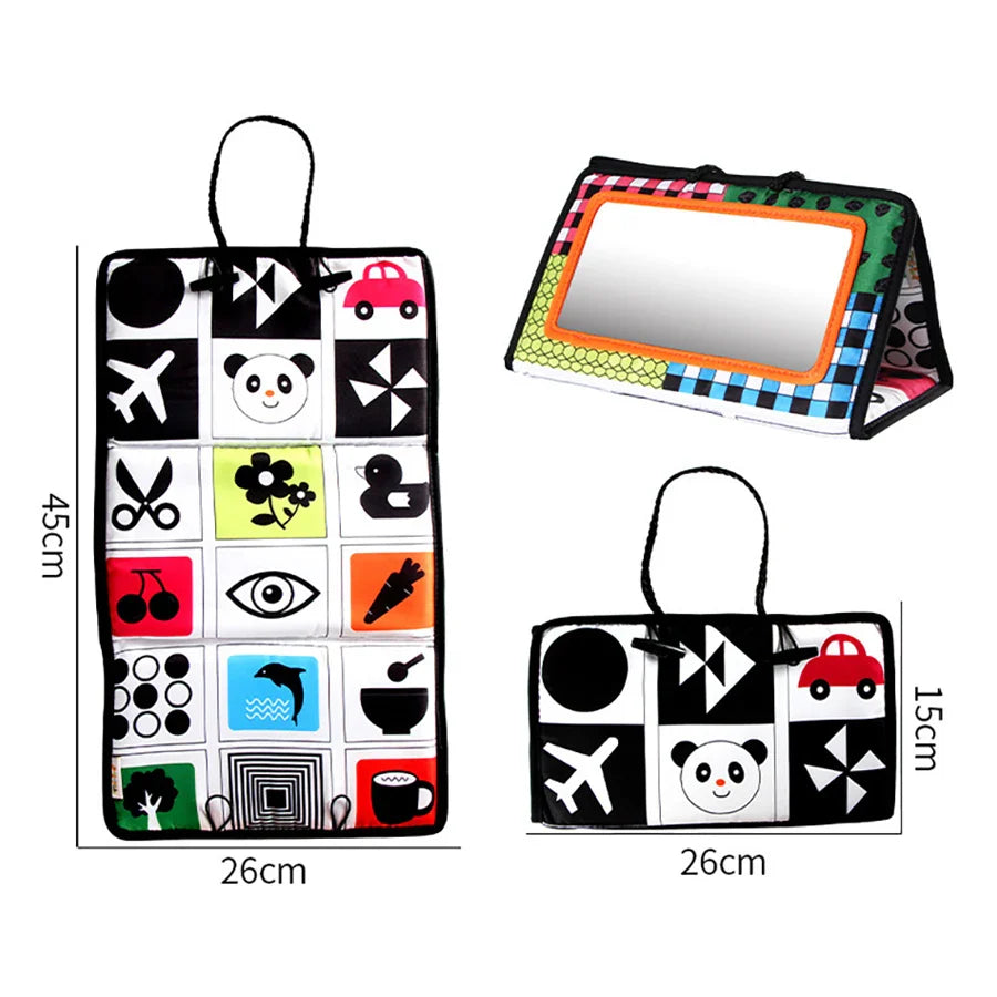Baby Foldable Soft Book Mirror Toy