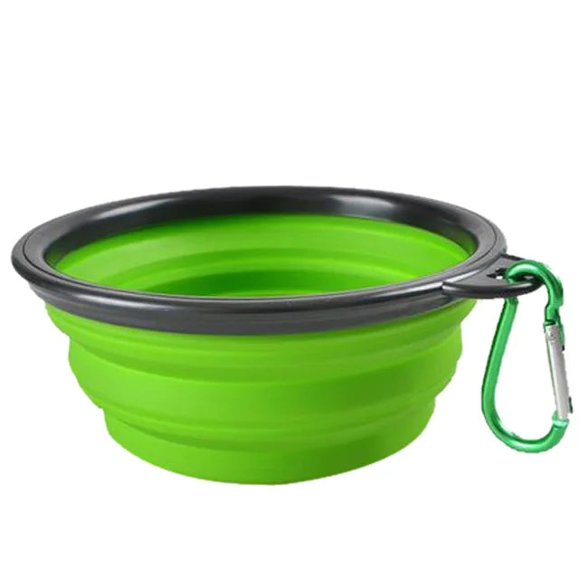 Pet Outdoor Travel Silicone Food Water Bowl