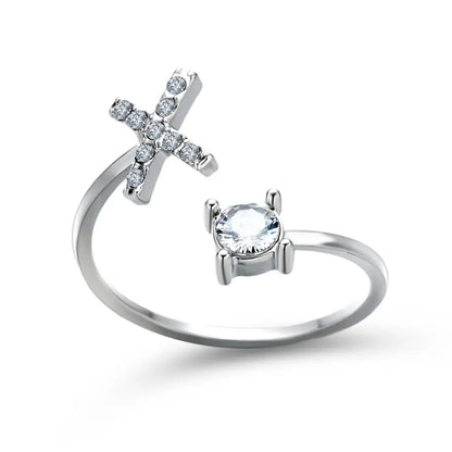 Fashion A–Z Initial Letter Ring