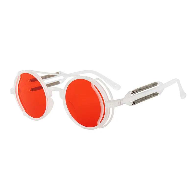 Gothic Steampunk Round Sunglasses – Retro Designer