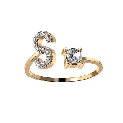 Fashion A–Z Initial Letter Ring