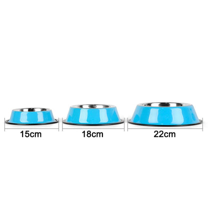 Dog Lovely Steel  Water Drink Dishes Bowl