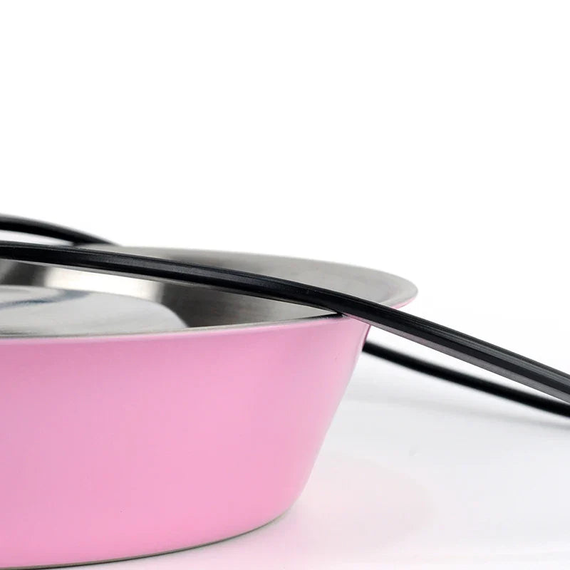 Dog Lovely Steel  Water Drink Dishes Bowl