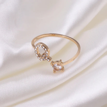 Fashion A–Z Initial Letter Ring