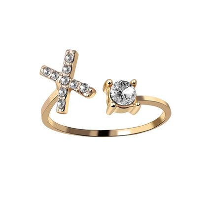 Fashion A–Z Initial Letter Ring