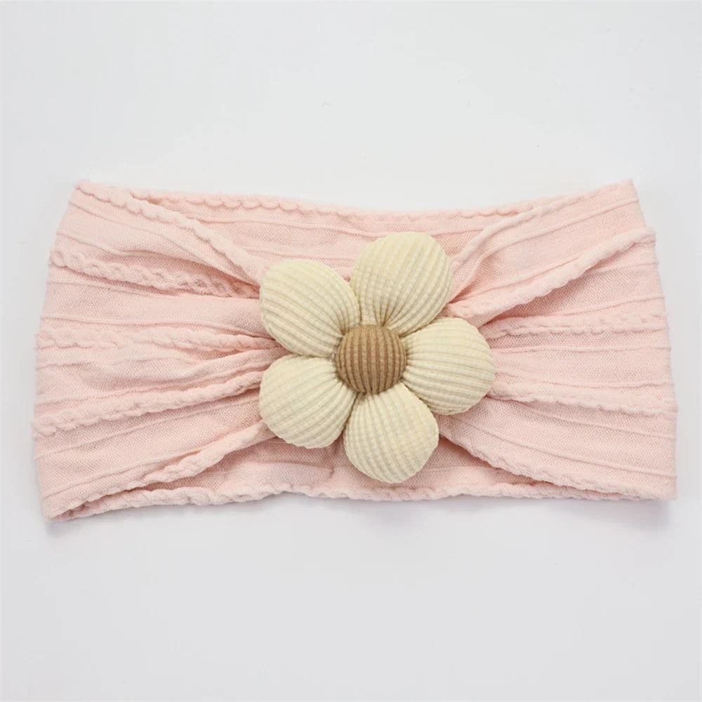 Baby Soft Elastic  Flower Nylon Hairband