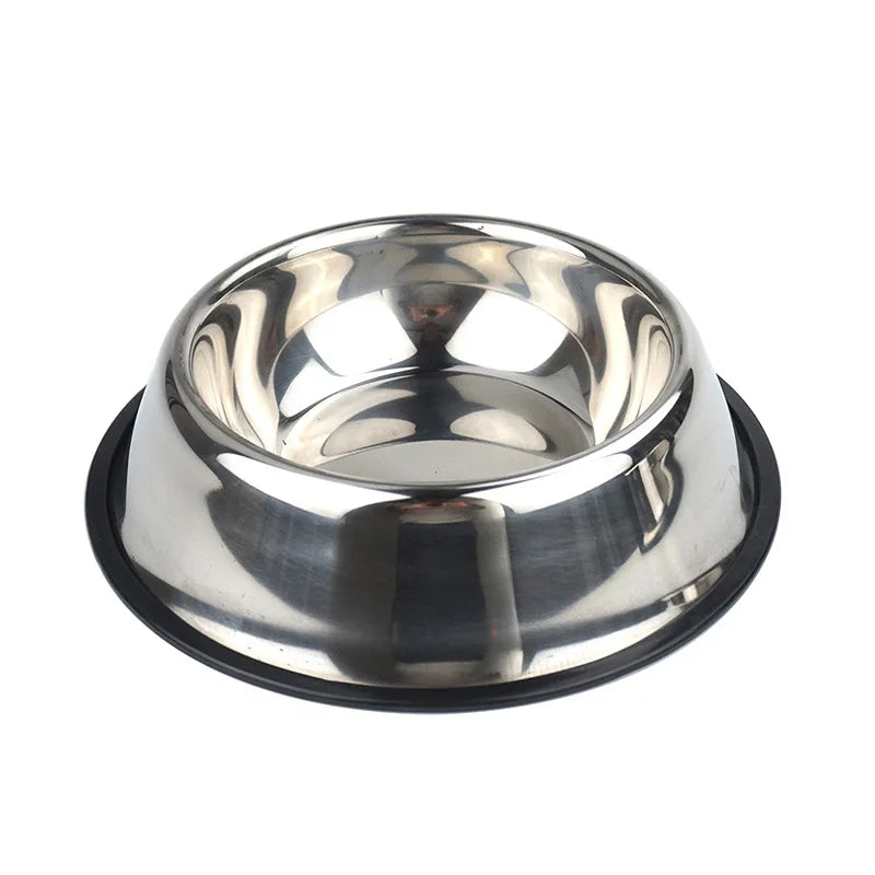 Dog Lovely Steel  Water Drink Dishes Bowl