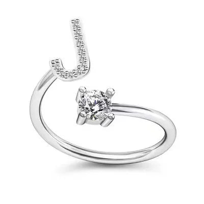 A–Z Initial Adjustable Ring for Women