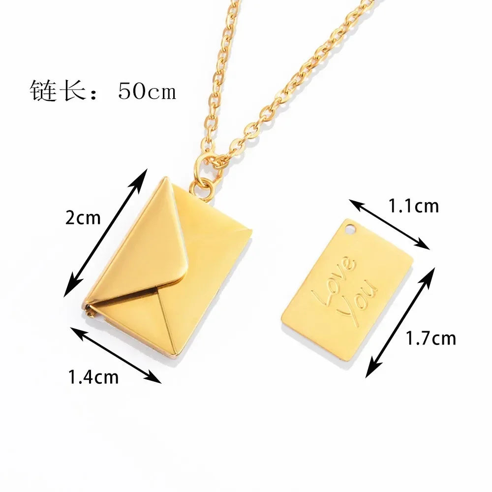 Love Letter Envelope Pendant Necklace