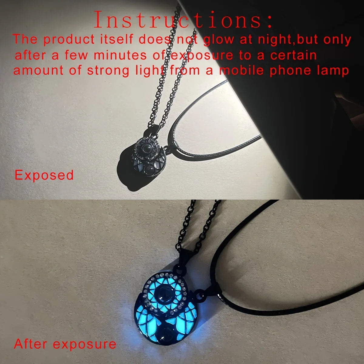 Moon & Sun Projection Couple Necklaces – 100 Languages