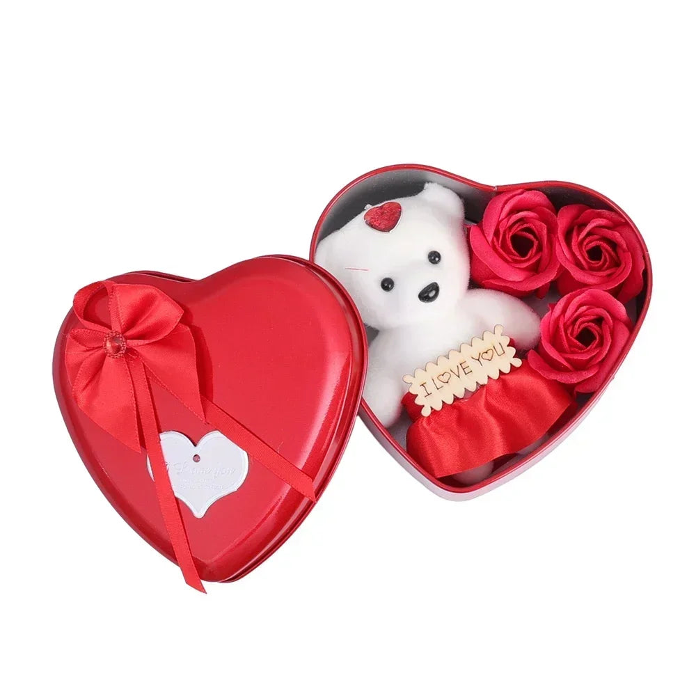 Rose Bear Soap Flower Gift Box