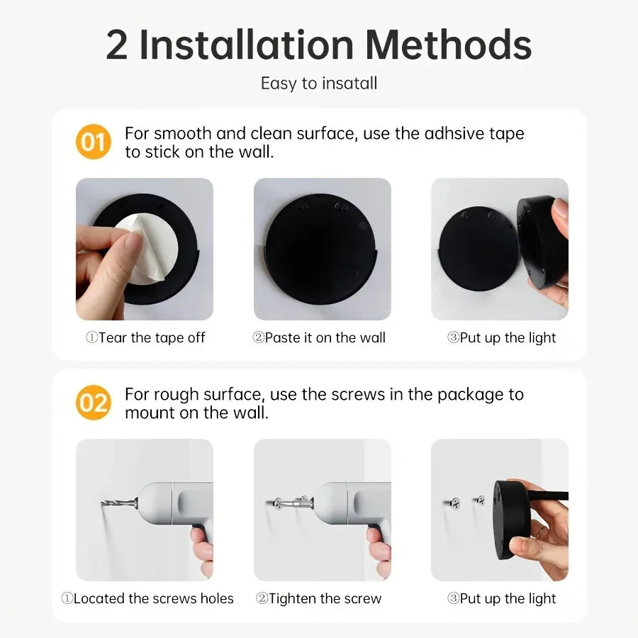 USB Rechargeable Intelligent Human Sensing Wireless Wall Light