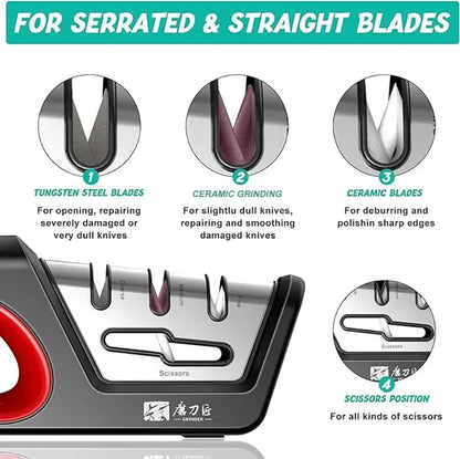 Four in one kitchen sharpener