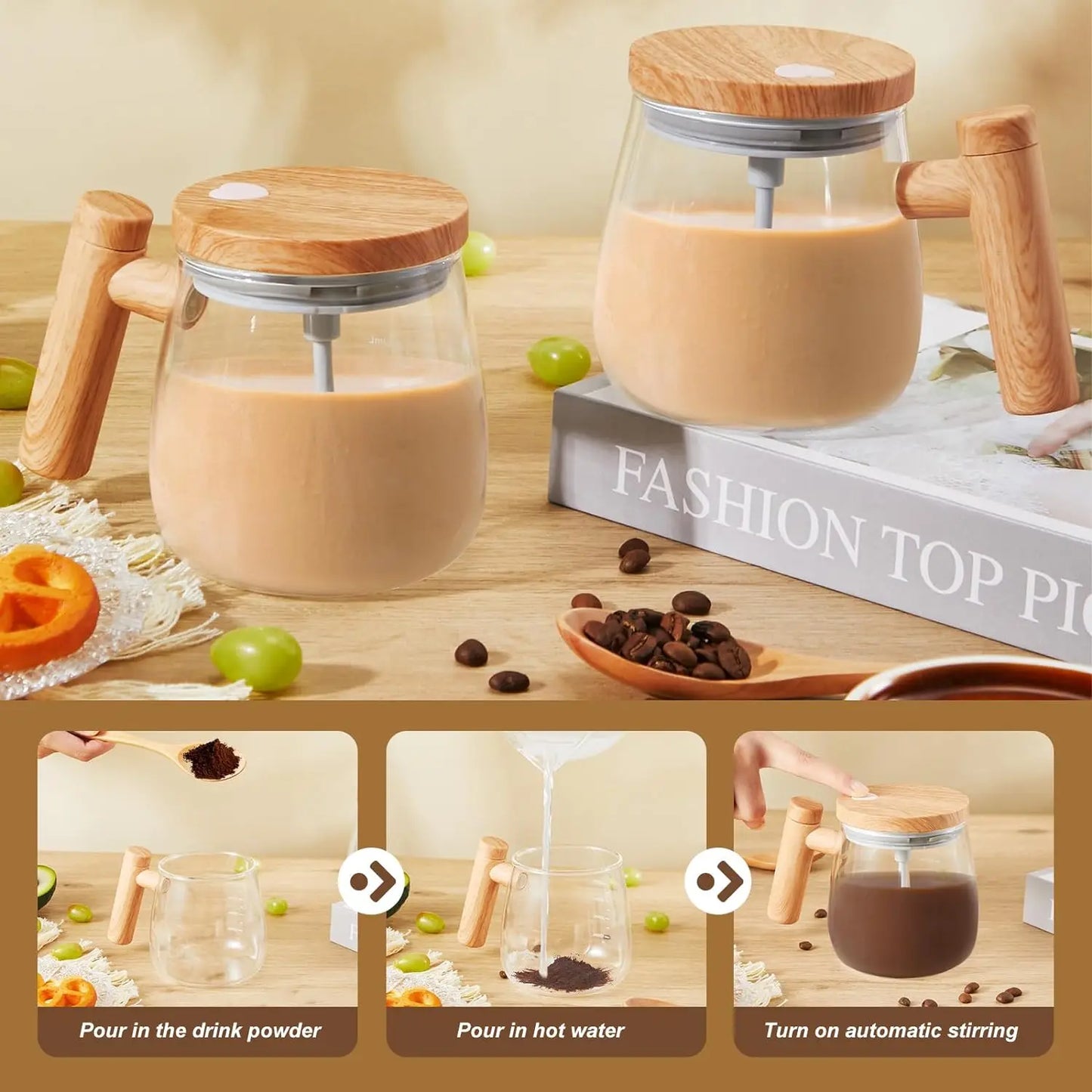 400ML Self-Stirring Electric Mug – High-Speed Mixing