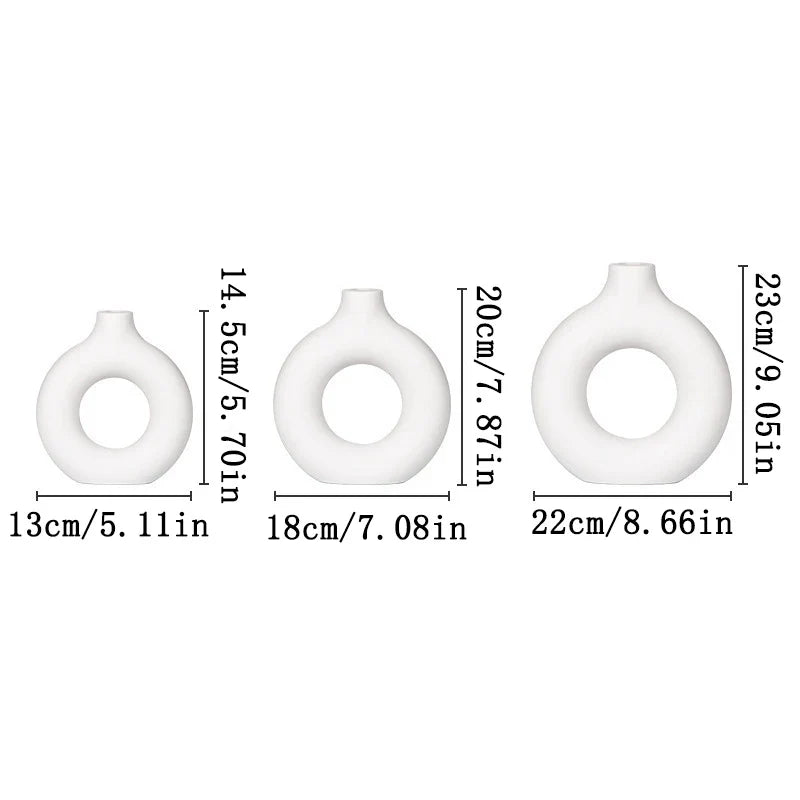 Nordic White Flower Vase