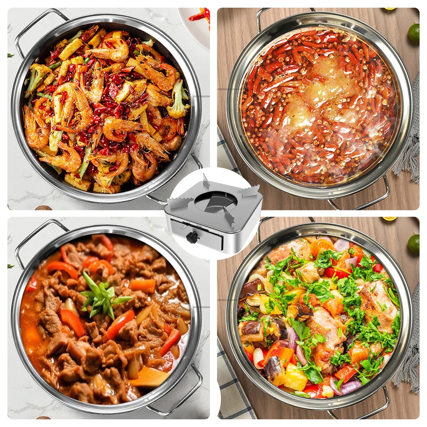 Mini  Stainless Steel Pull-Out Camping Stove