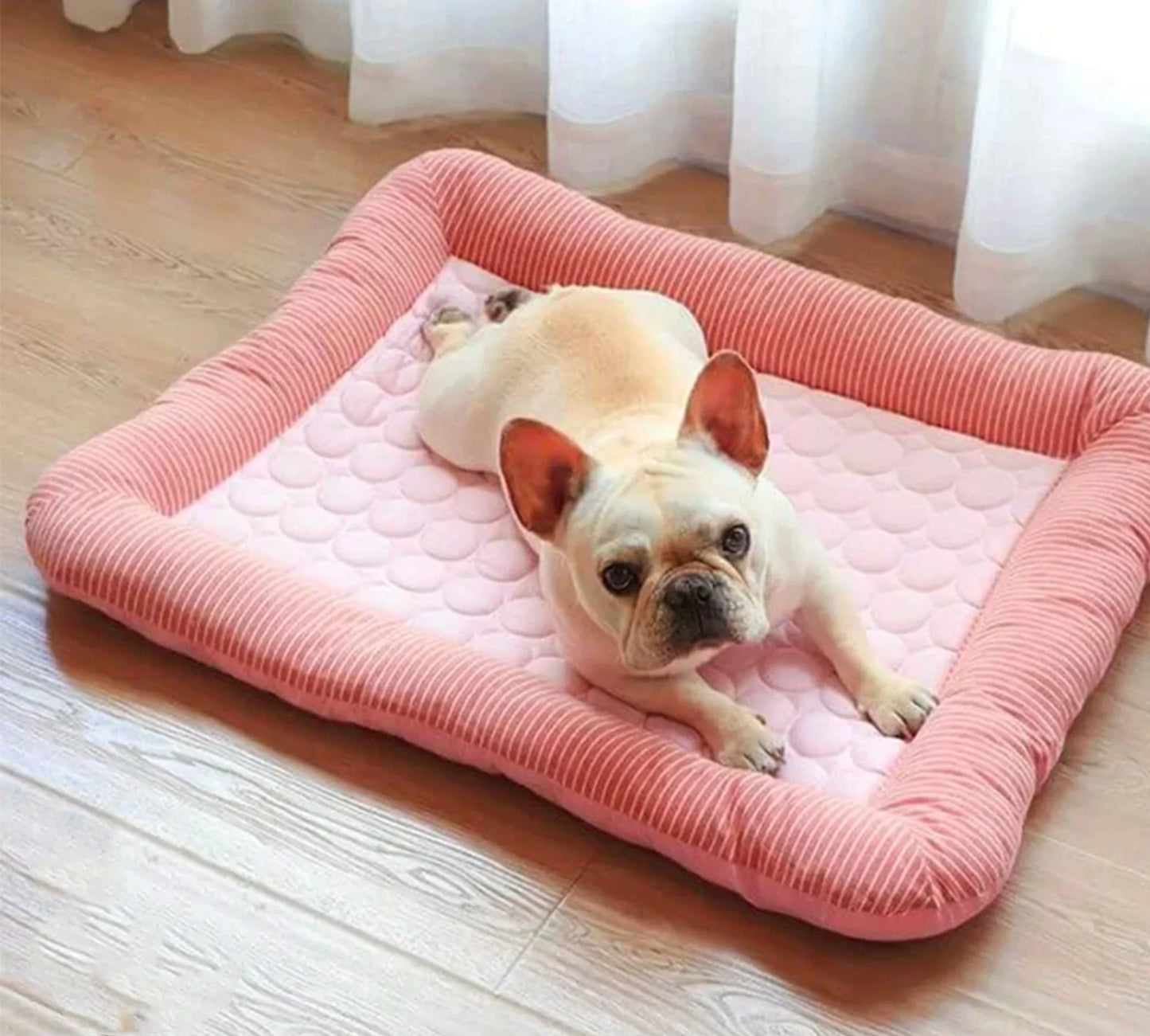 Dog Ice Silk Material Soft For Summer Sleeping  Bed