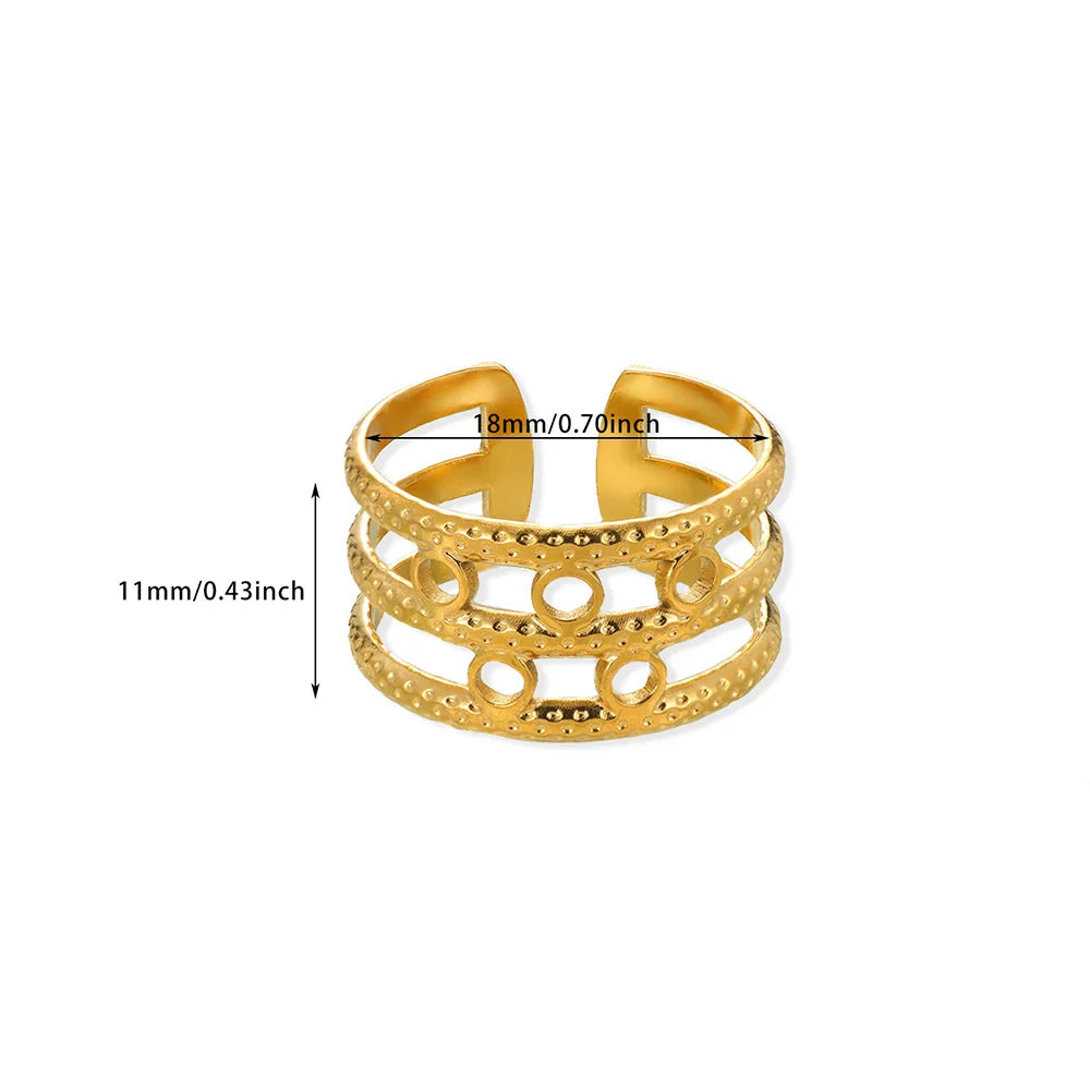 Riveted Bullet Punk Stainless Steel Ring