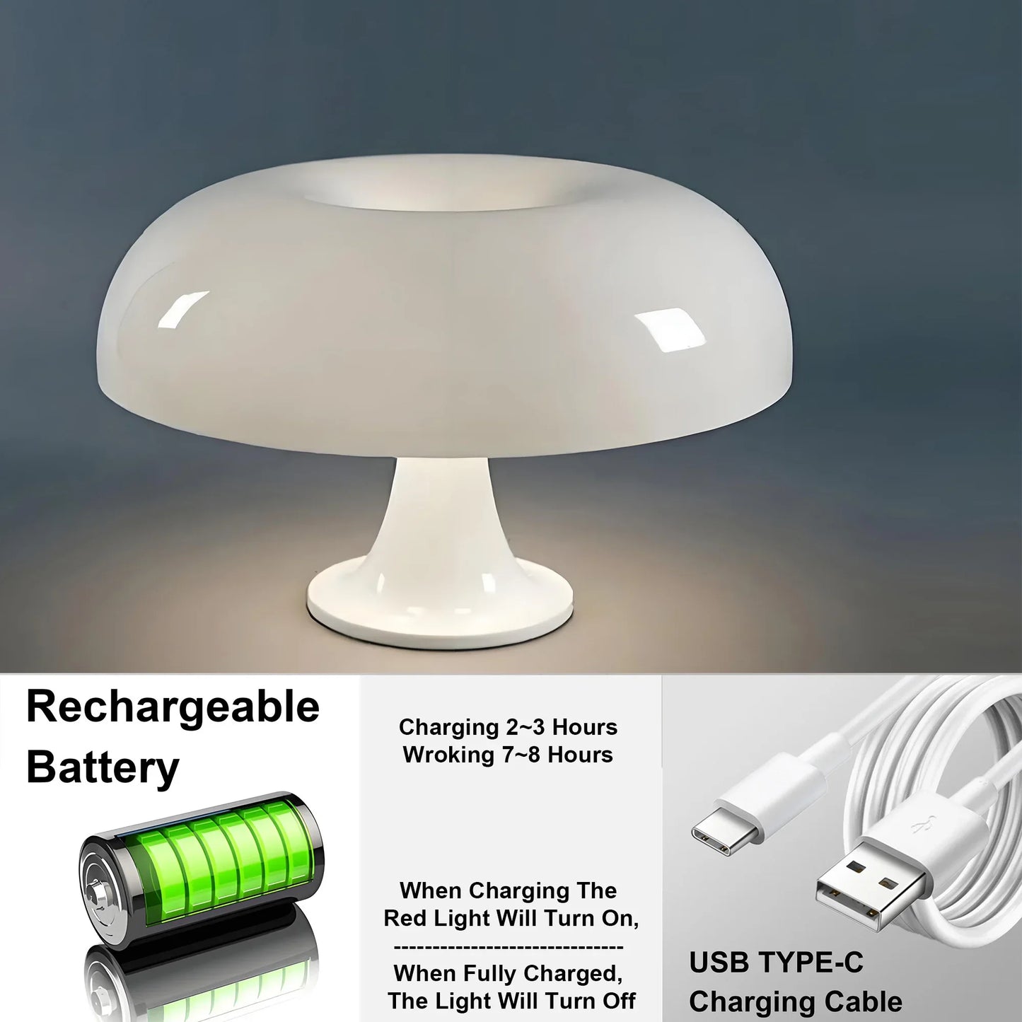 Mushroom table lamp