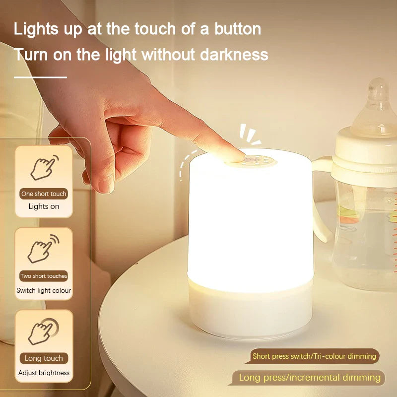 Dimmable Touch LED Bedside Night Lamp