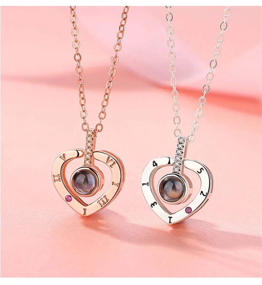 "I Love You" 100 Languages Projection Necklace