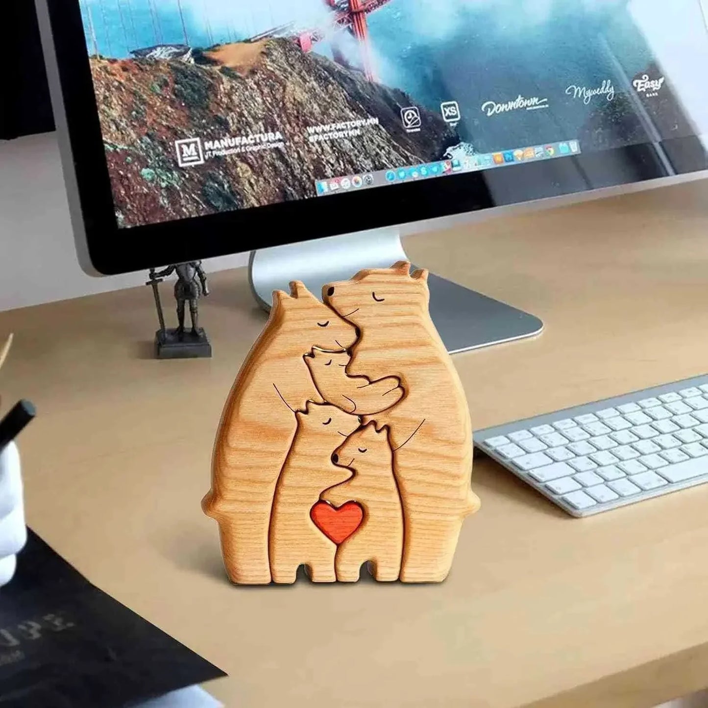 Art Wooden Bear Family Puzzle