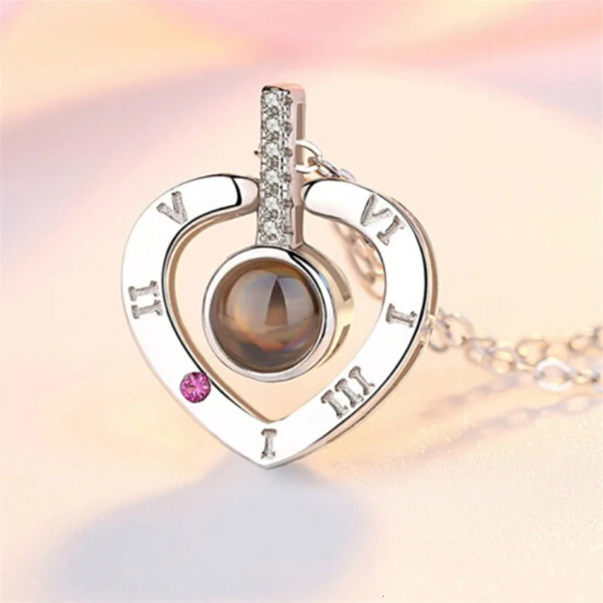 "I Love You" 100 Languages Projection Necklace