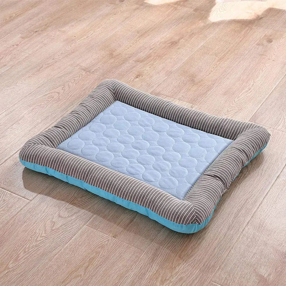 Dog Ice Silk Material Soft For Summer Sleeping  Bed