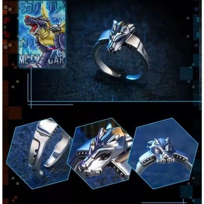Digimon Garurumon & Angewomon Adjustable Cosplay Ring