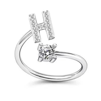 A–Z Initial Adjustable Ring for Women