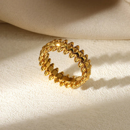 Riveted Bullet Punk Stainless Steel Ring