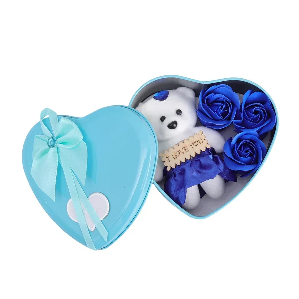 Rose Bear Soap Flower Gift Box