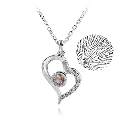 "I Love You" 100 Languages Projection Necklace