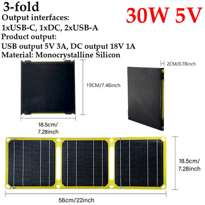 Camping Hiking Solar Charging USB Battery