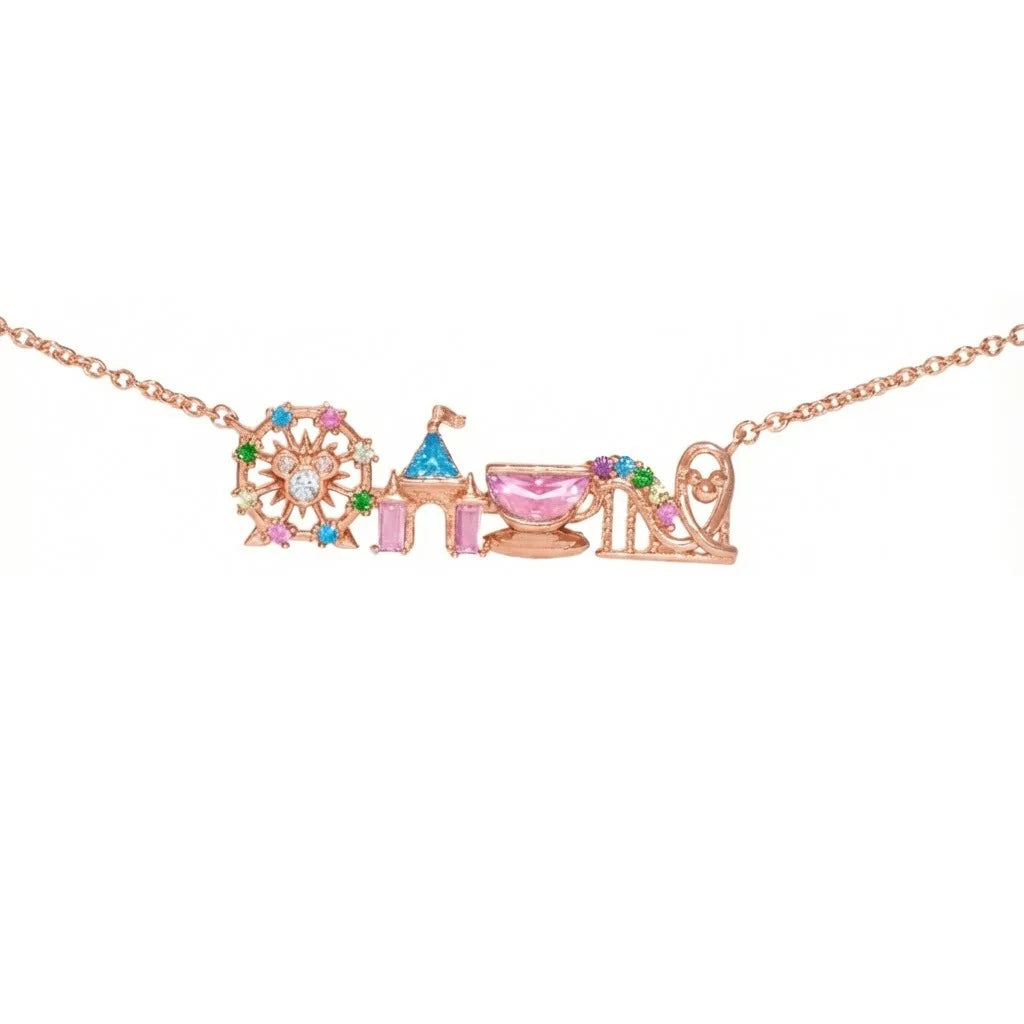 Colorful Zircon Amusement Park Necklace
