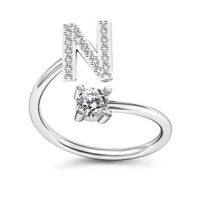 A–Z Initial Adjustable Ring for Women