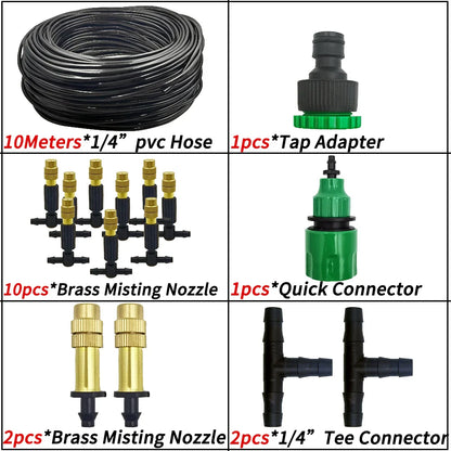 Garden Misting Cooling System Watering Nozzle