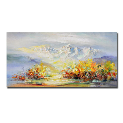 Palette Knife Tree Oil Painting on Canvas