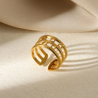 Riveted Bullet Punk Stainless Steel Ring