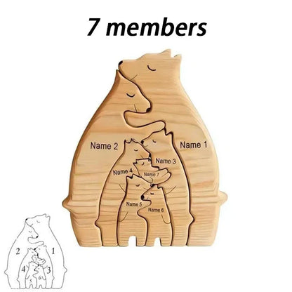 Art Wooden Bear Family Puzzle