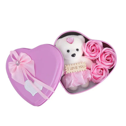 Rose Bear Soap Flower Gift Box