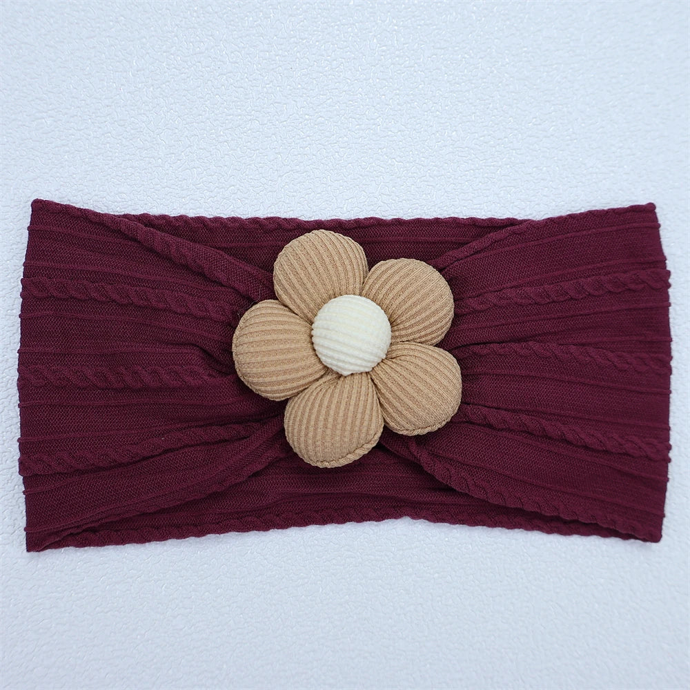 Baby Soft Elastic  Flower Nylon Hairband