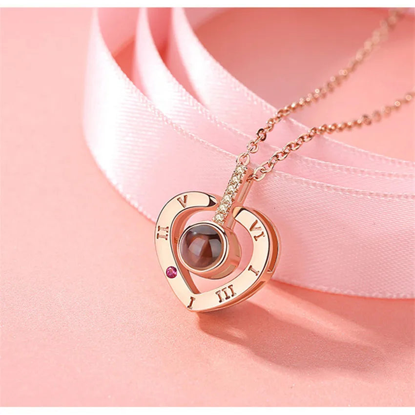 "I Love You" 100 Languages Projection Necklace