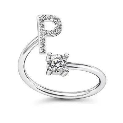 A–Z Initial Adjustable Ring for Women