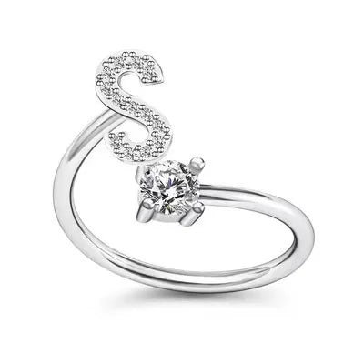 A–Z Initial Adjustable Ring for Women