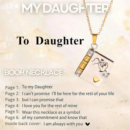“My Love” Engraved Book Locket Necklace
