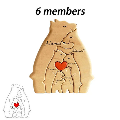 Art Wooden Bear Family Puzzle