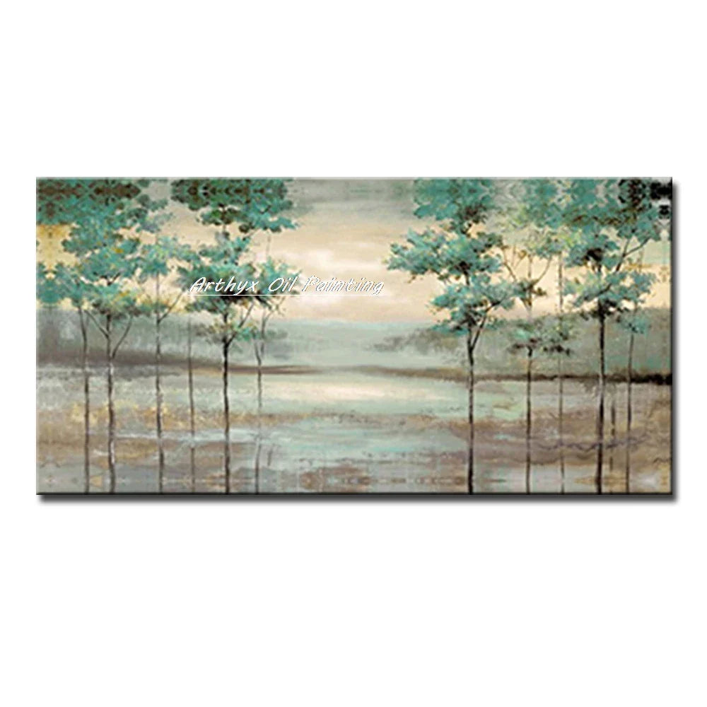 Palette Knife Tree Oil Painting on Canvas