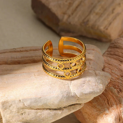 Riveted Bullet Punk Stainless Steel Ring